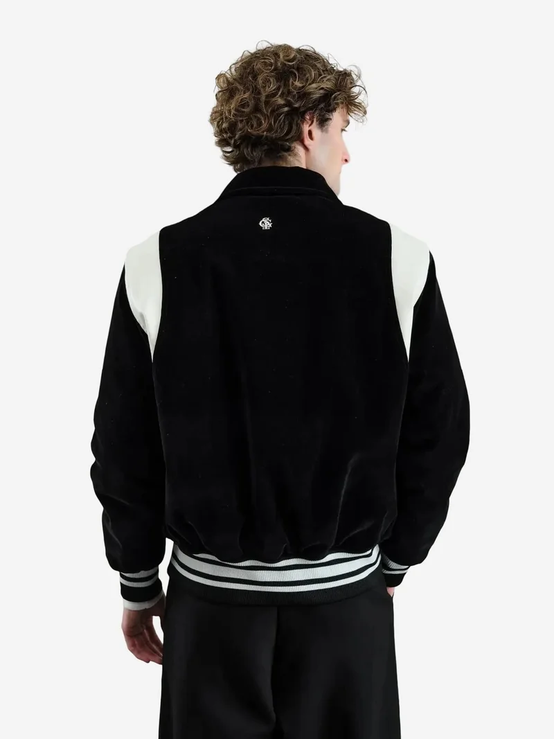 Giesto Black GIESTO Color Blocked Velvet Jacket for Men | Best Price UAE